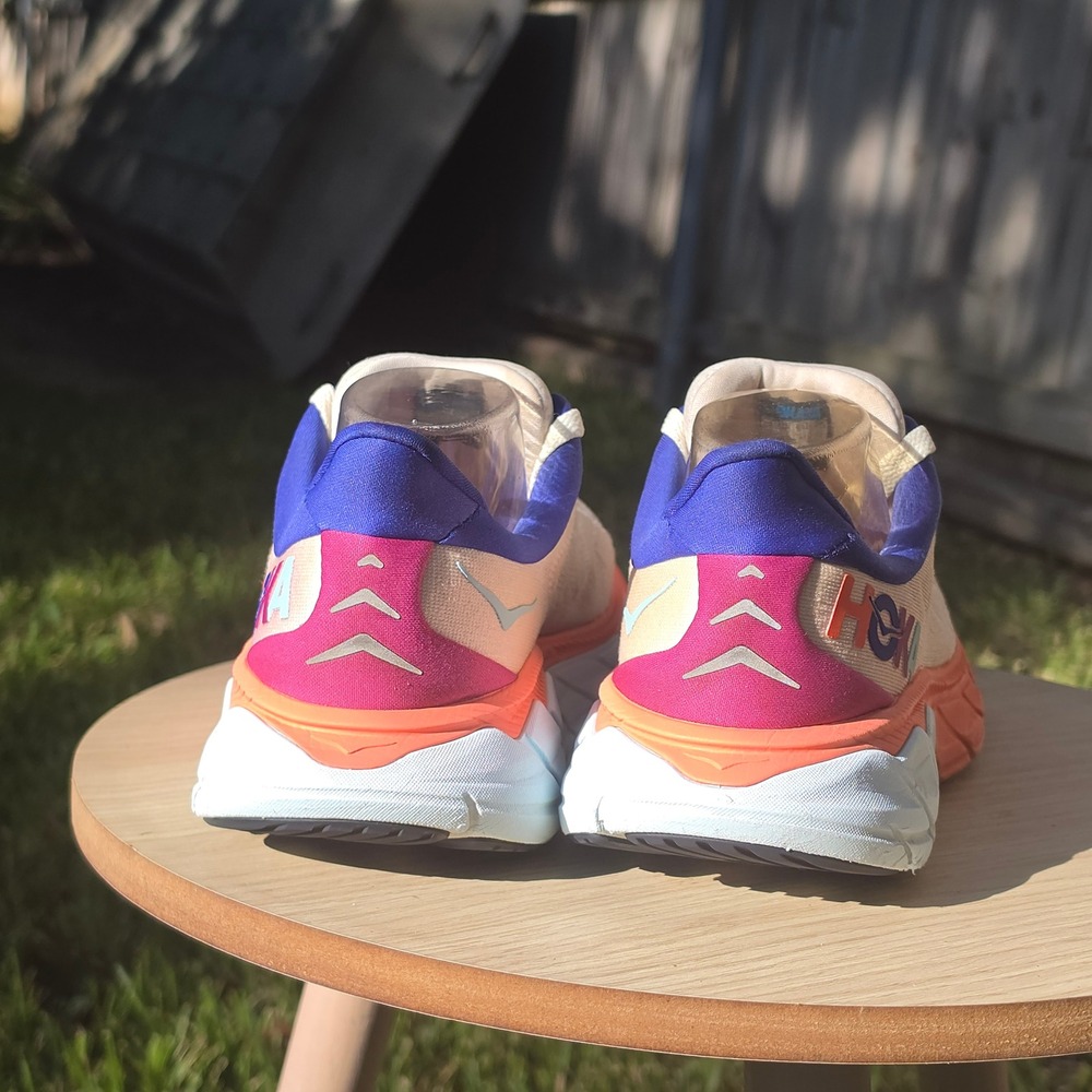 Hoka Arahi 6 Running Shoes Peach Orange Blue Stability Sneakers Womens 11B - Picture 5 of 10